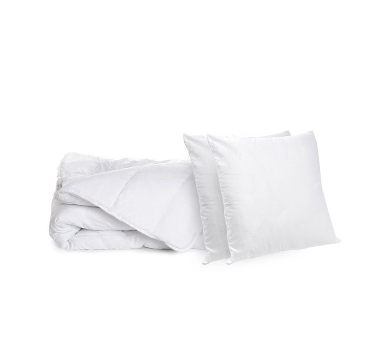 Pack Été Couette 240x260cm + 2 Oreillers 60x60cm Anti-transpiration Topcool