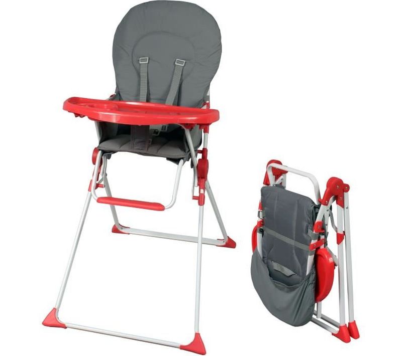 Chaise Haute Fixe 6-36 Mois, Assise Pvc Rembourrée, Plateau Amovible Réglable