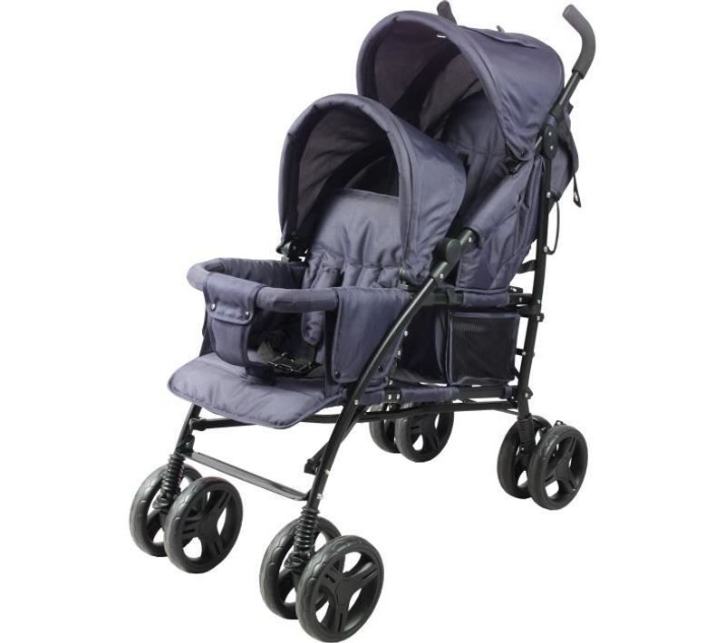 Poussette Canne Double - 6-36 Mois Pour Le Siege Avant (max 15 Kg) Et De 0-36 Mois (max 15 Kg)