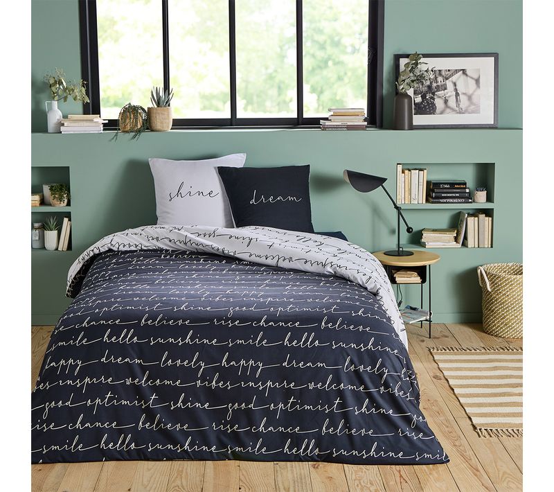 Parure De Lit 2 Personnes Microfibre 240x220cm