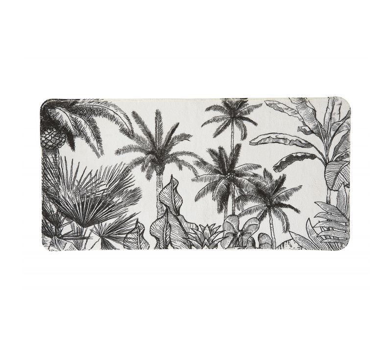Tapis De Bain Antidérapant Imprimé Tropical 60x120cm