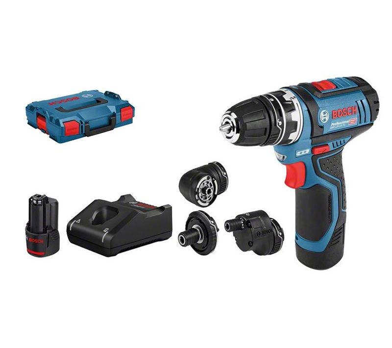 Perceuse-visseuse 12v Gsr 12v-15 Fc + 2 Batteries 2ah + Chargeur Rapide + Coffret L-boxx - Bosch - 0