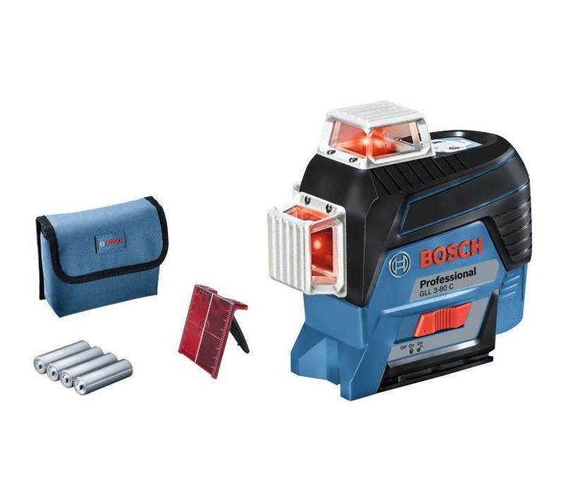 Niveau Laser Lignes Gll 3-80 C - 0601063r00 - Noir Et Bleu - Sans Fil - Portée 120 M
