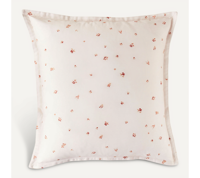 Taie D'oreiller Imprimée En Satin De Coton Beige 64x64