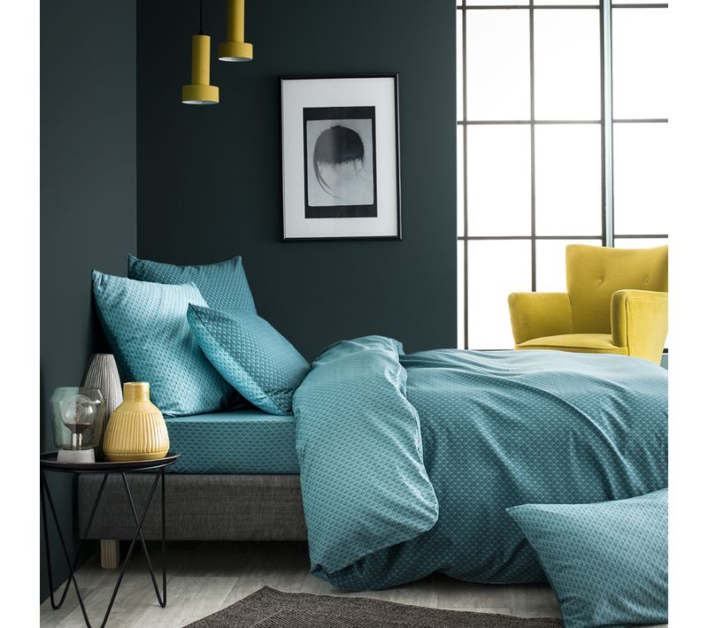 Housse De Couette En Bambou Vert émeraude 240 X 220