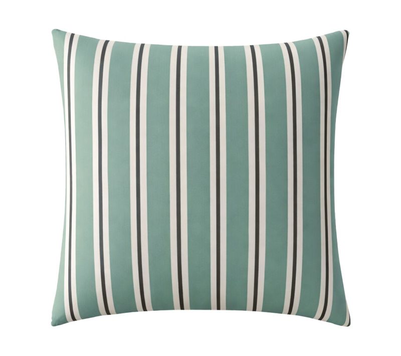 Taie D’oreiller Imprimée En Coton Et Viscose De Bambou Bleu Gris 50x70cm