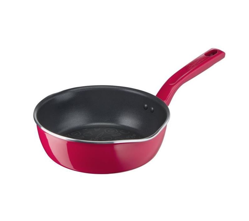 G8061704 Poele Profonde 22 Cm Rouge Framboise - Revetement Antiadhésif - Tous Feux Dont Induction.