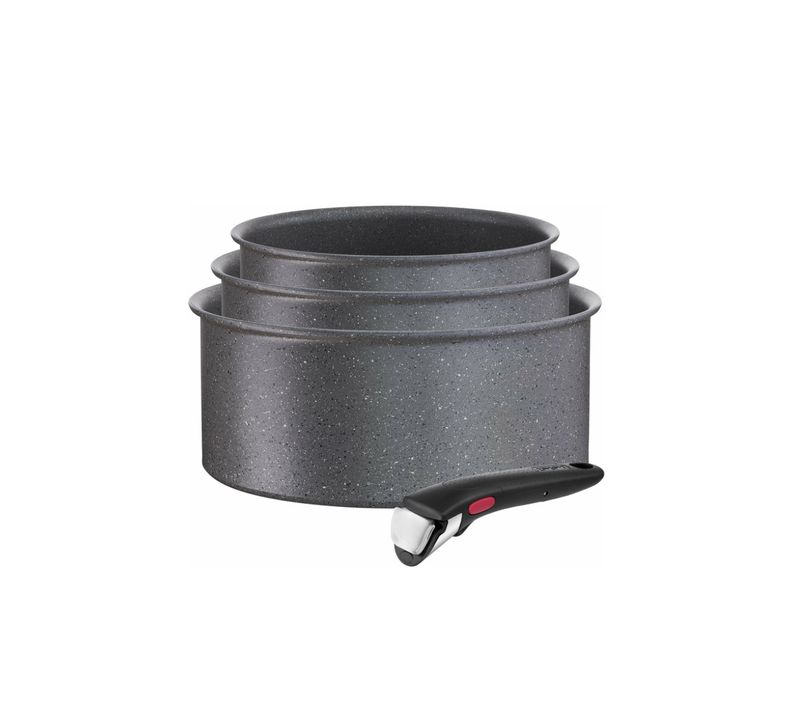 Série De 3 Casseroles Aluminium 16/18/20cm + 1 Poignée Noir L3969002