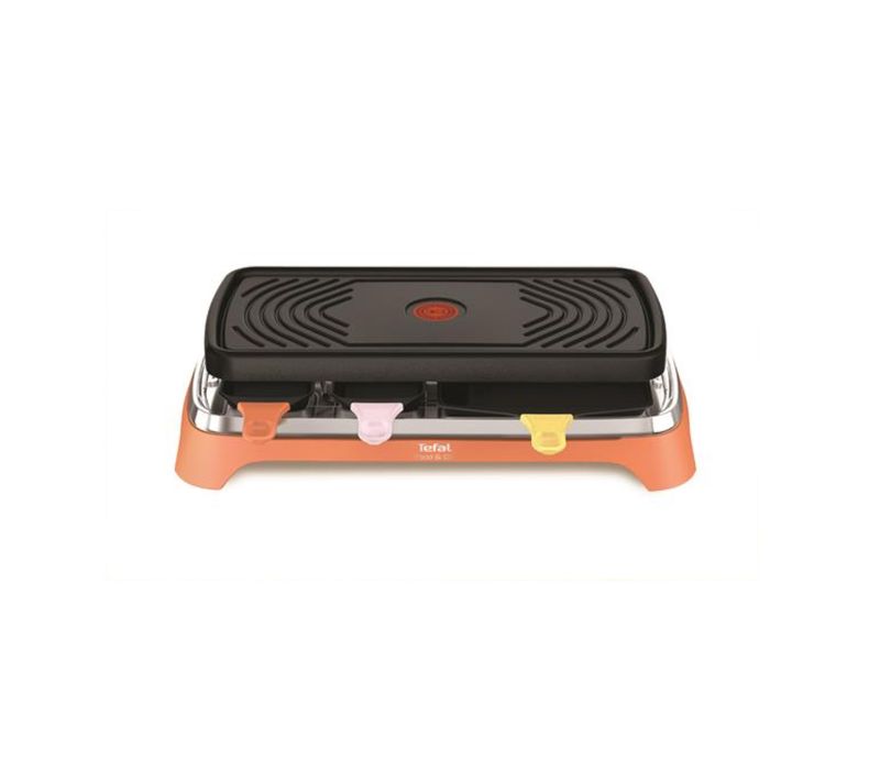 Machine à Raclette 4 coupelles XL, 8 coupelles classiques, 8 spatules - Re651jf0