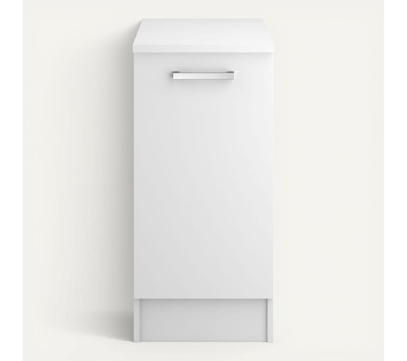Bas 40 cm 1 porte UNO blanc mat