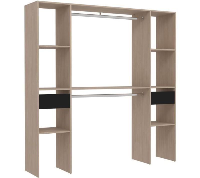 Kit Dressing Artic Ekipa - 2 Penderies + 2 Tiroirs - L176 X P40 X H180 Cm