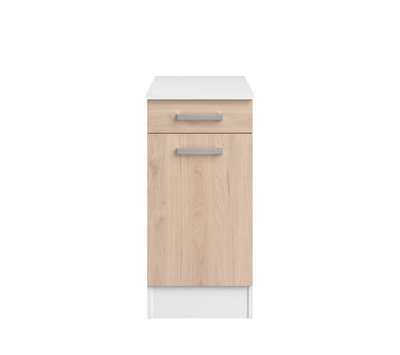 Bas 40 cm 1 tiroir 1 porte UNO chêne