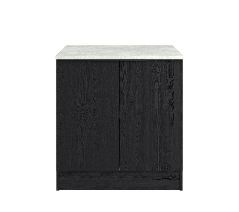 Bas 80 cm 2 portes ANNA chêne noir