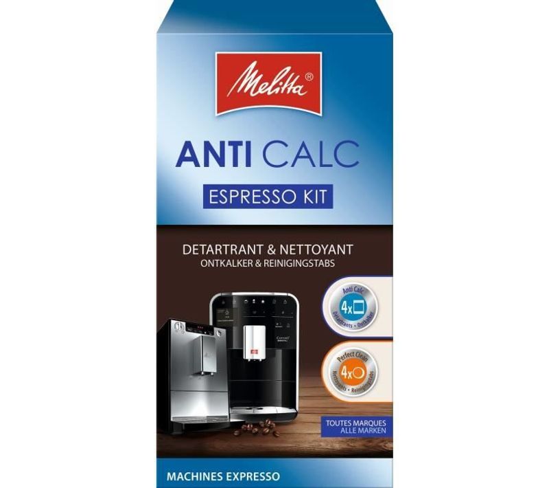 Kit De Nettoyage - Machines à Expresso - Anti Calc Et Perfect Clean - Noir - Grains De Café