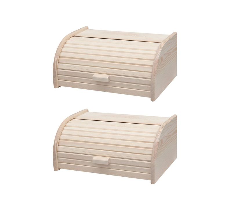 Lot De 2 Huches à Pain En Bois Fackelmann Boissellerie