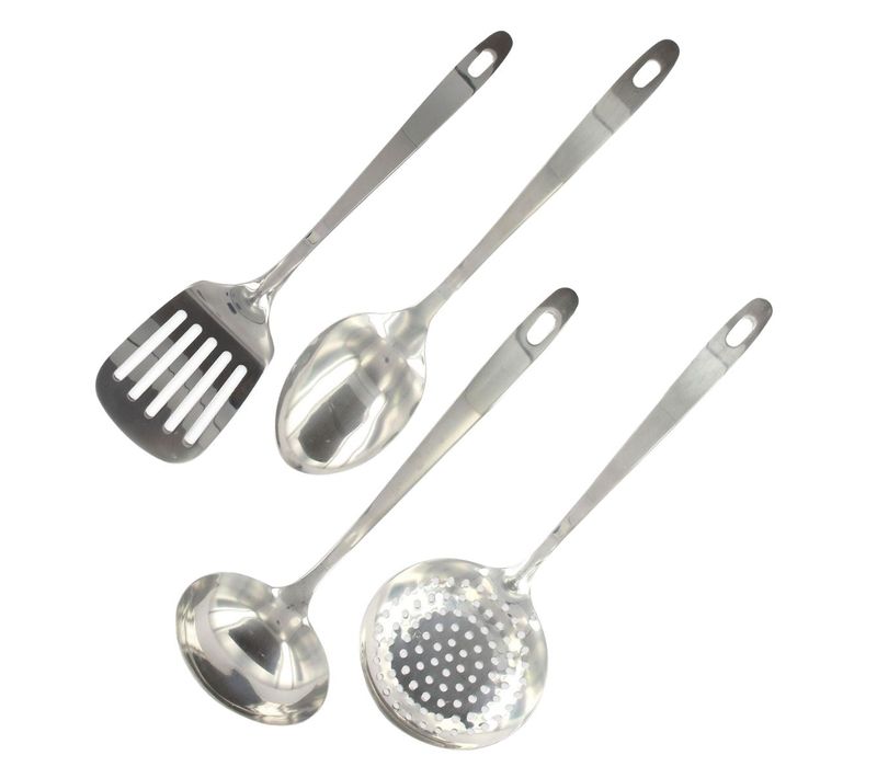 Ensemble De 4 Ustensiles De Cuisine En Inox