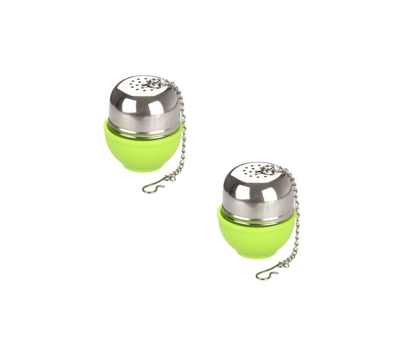 Lot De 2 Boules à Thé En Acier Inoxydable Avec Support Fackelmann Petit Déjeuner