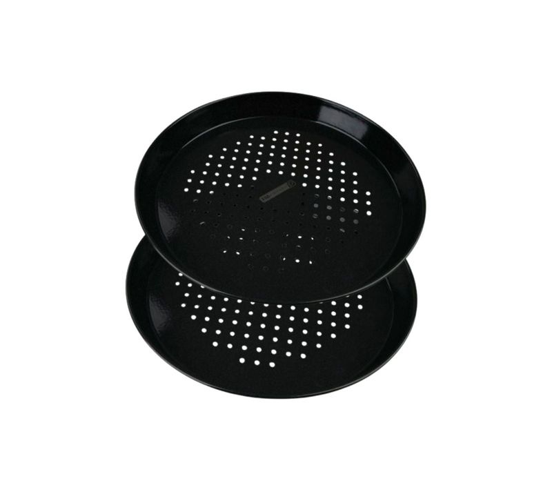 Lot De 2 Plaques à Pizza Perforées Rondes, Four Et Barbecue 32 Cm Barbecue