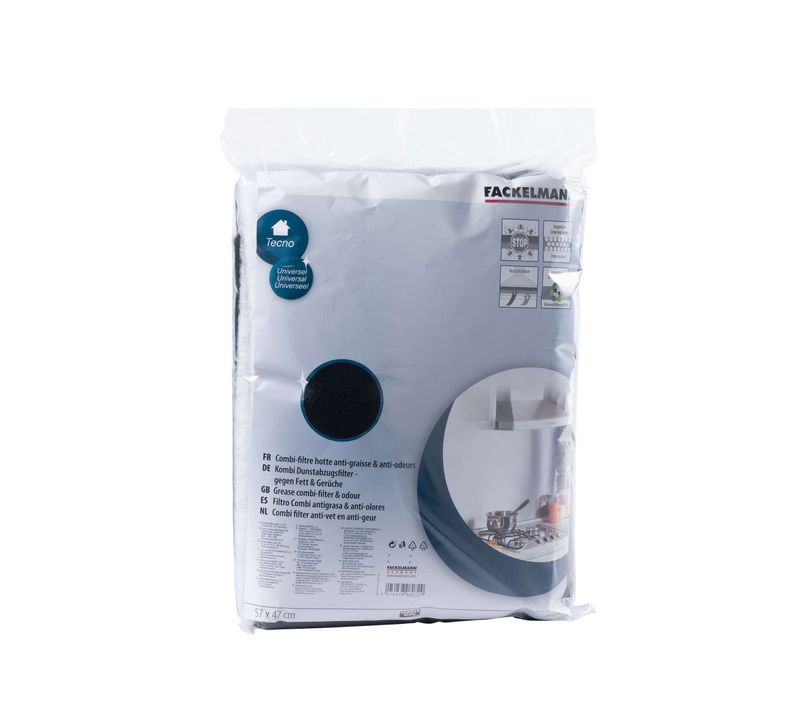 Filtre Pour Hotte Polyester Combiné Charbon Actif 57 X 47 Cm