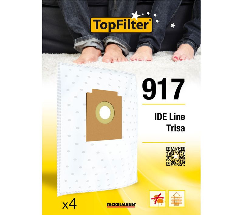 Lot De 4 Sacs Aspirateur Ide Line Et Trisa Topfilter Premium