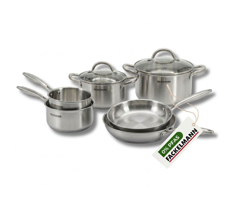 Batterie De Cuisine Avec 2 Poêles 20/28 Cm 3 Casseroles 14/16/18 Cm Et 2 Faitouts 20/24 Cm Sans Pfa…