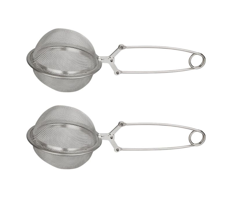 Ensemble De 2 Boules à Thé Type Pinces à Thé En Inox 18,5 Cm