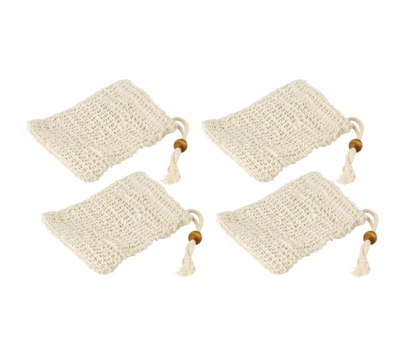 Ensemble De 4 Sacs à Savons Solides En Sisal Tecno