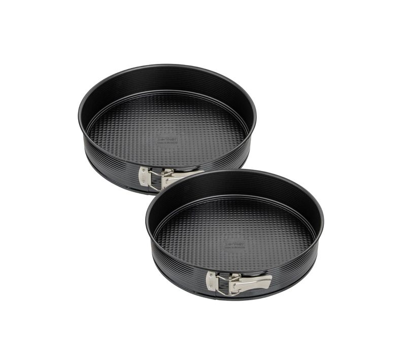 Ensemble De 2 Moules à Manqué à Charnière 24 Cm Black Metallic