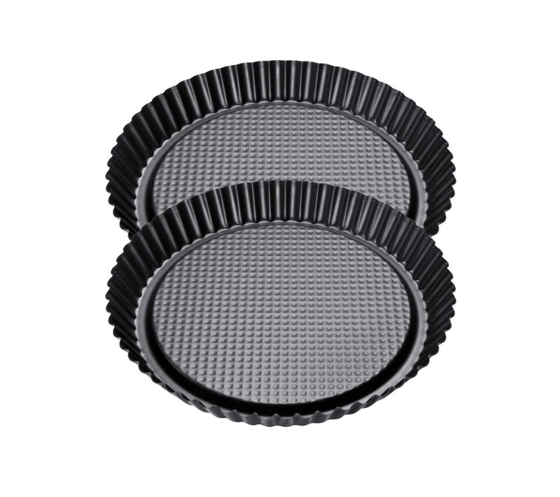 Ensemble De 2 Moules à Tarte Renversée 28 Cm Black Metallic