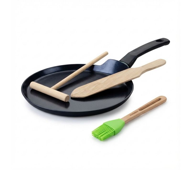 Set Chandeleur Avec Crêpière 26 Cm Et 3 Ustensiles Fackelmann Brandao
