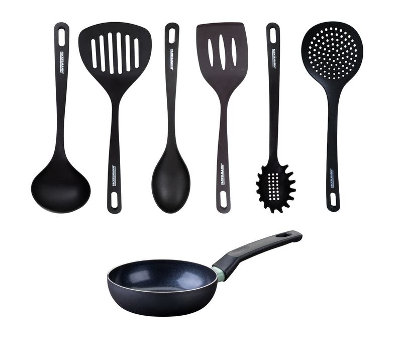 Set Poêle Antiadhésive Céramique 16 Cm Et 6 Ustensiles Brandao
