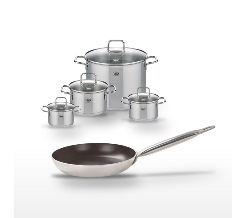 Lot Poêle 28 Cm Elo Bistro Line Et 4 Faitouts Elo Citrin