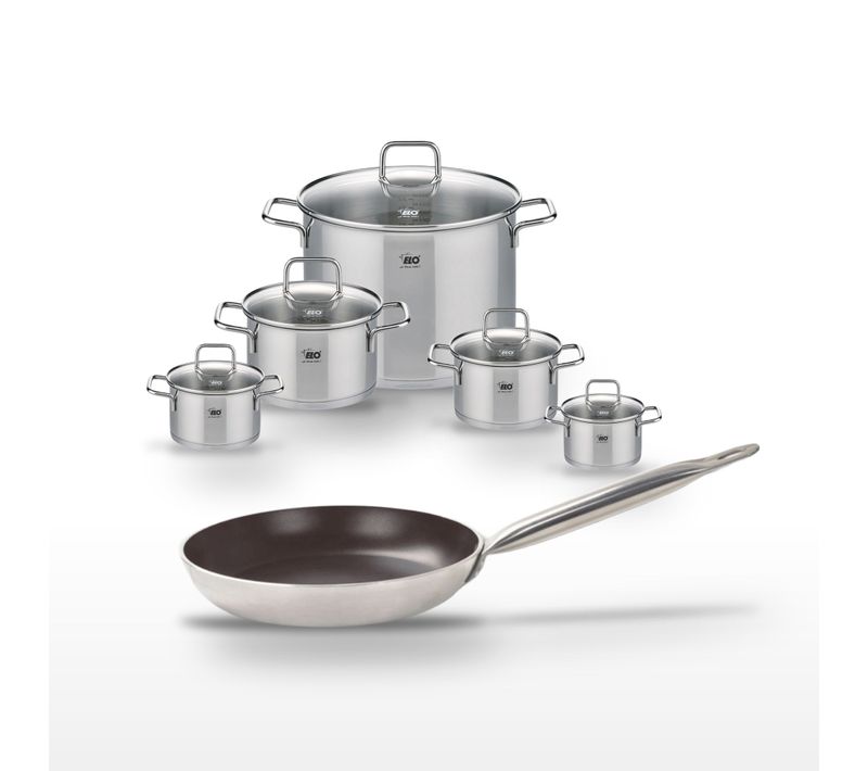 Lot Poêle 32 Cm Elo Bistro Line et 5 Faitouts Elo Citrin