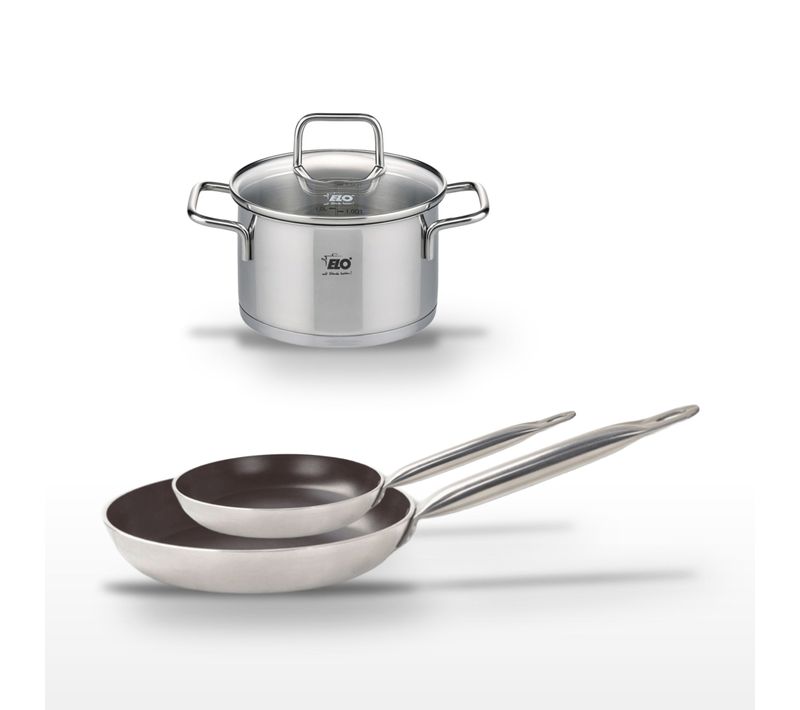 Lot Poêles 24cm et 32cm Elo Bistro Line Avec Faitout 16cm