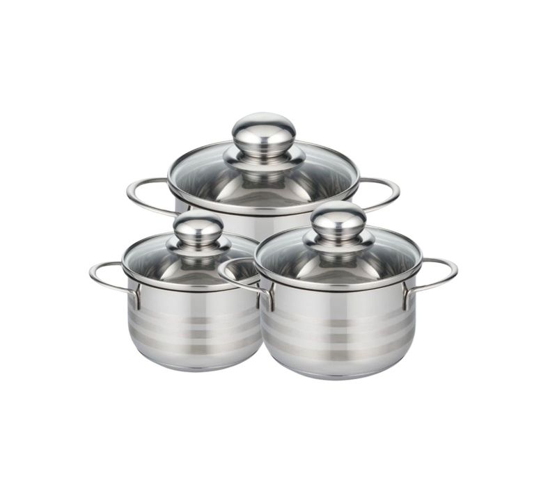 Lot De 3 Faitouts 16, 20 Et 24 Cm En Acier Inoxydable Sans Pfas Elo Brillant