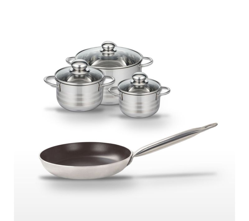 Lot Poêle 28cm Et 3 Faitouts 14/16/24cm Elo Bistro Line