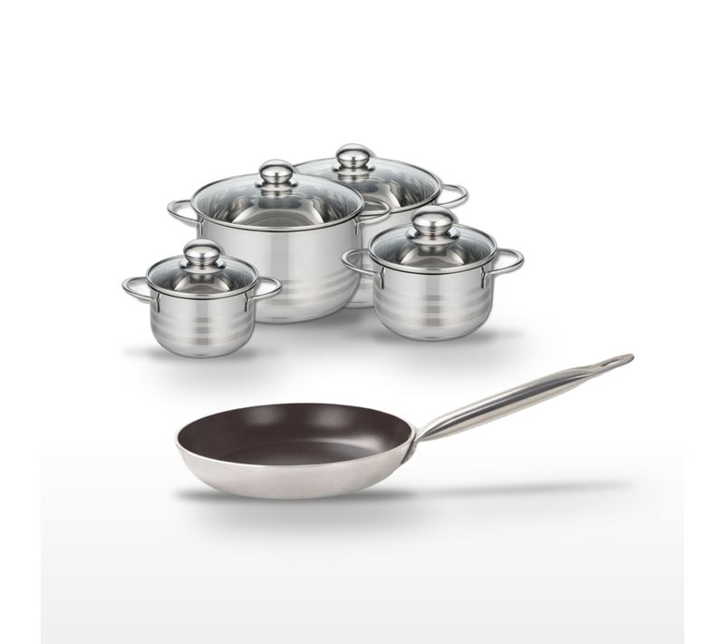 Lot Poêle 28 Cm Elo Bistro Line et 4 Faitouts Elo Brillant