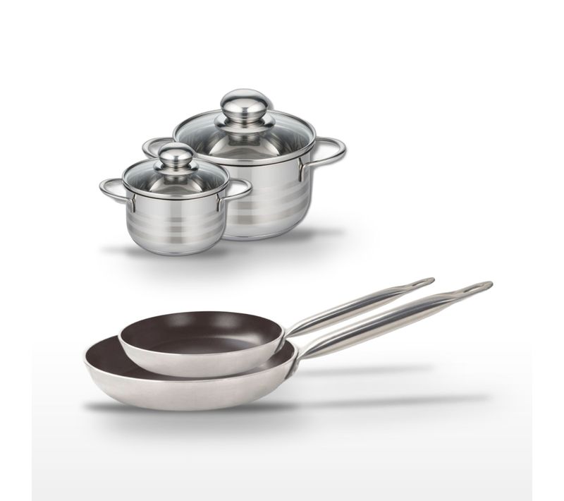 Lot Poêles 24/28 Cm et Faitouts 12/16 Cm Elo Bistro Line