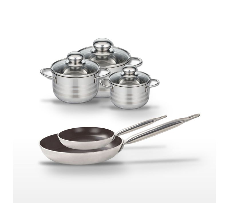 Lot Poêles 24/32 Cm Et Faitouts 12/14/16 Cm Elo Bistro Line