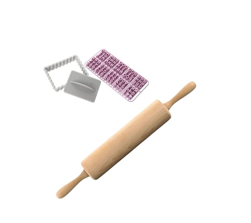 Ensemble De Pâtisserie Emporte-piéces Et Rouleau à Pâtisserie