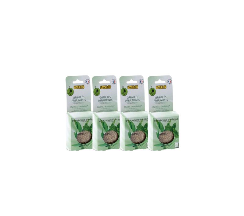 Lot De 16 Sachets De Parfum Pour Aspirateur Odeur Menthe/eucalyptus Topfilter