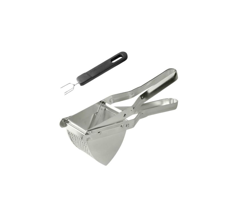 Duo Presse-purée à Levier Et Fourchette 3 Dents Pour Pommes De Terre Fackelmann