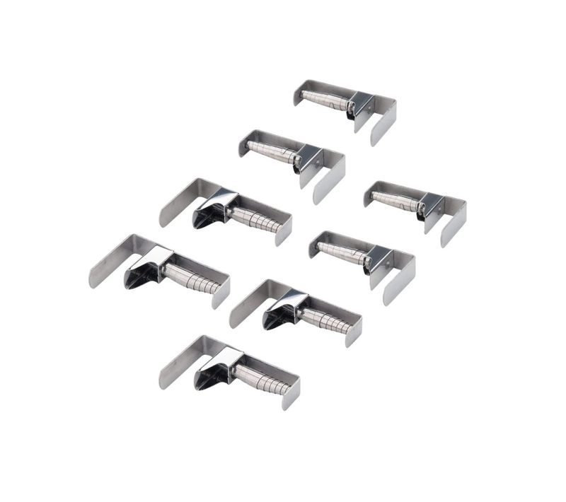 Lot De 8 Pinces Pour Nappe En Acier Inoxydable Fackelmann Tecno