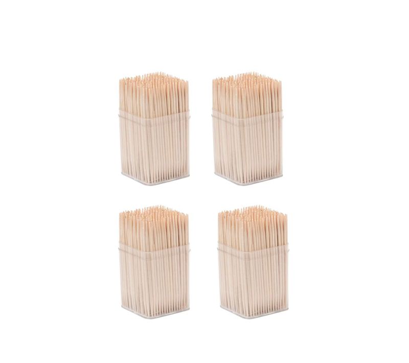Lot De 1200 Cure-dents En Bois Dans Une Boîte Avec Couvercle Wood Edition