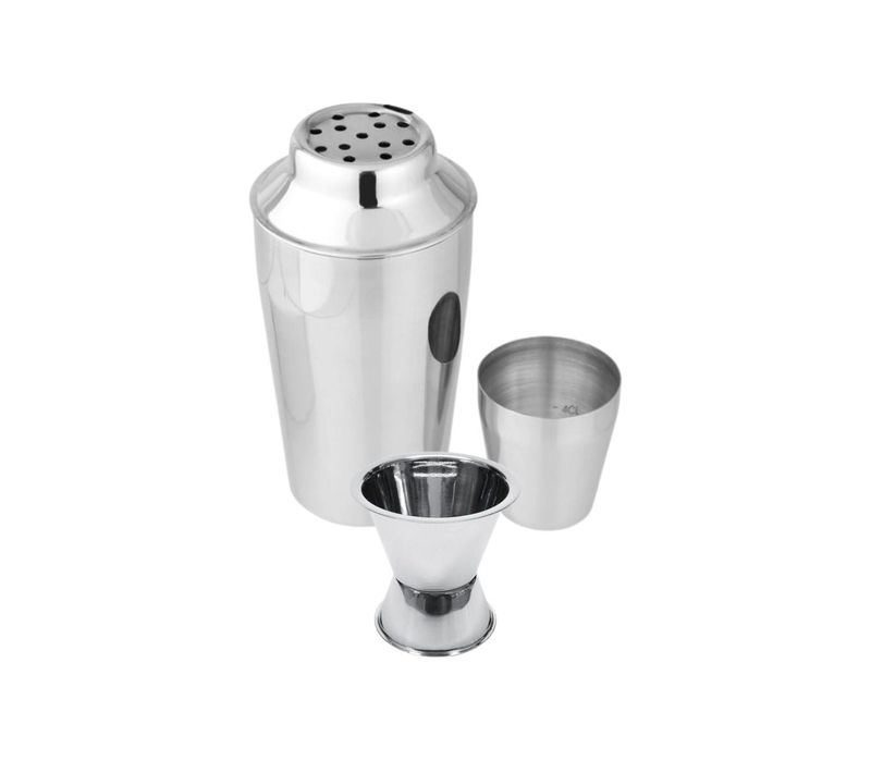 Set Shaker à Cocktails En Inox 400 Ml Et Doseur à Alcool 2 Cl Et 4 Cl