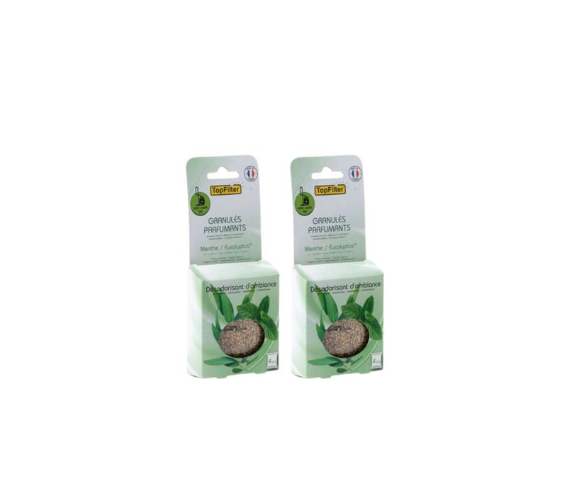 Lot De 2 X 4 Sachets De Granulés De Parfum Pour Aspirateur à La Menthe