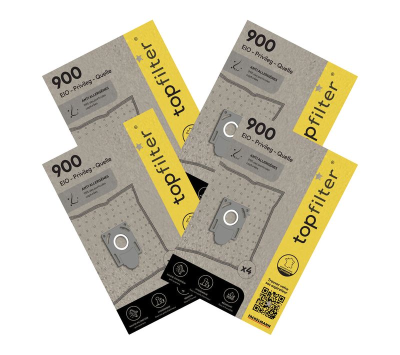 Lot De 4 Packs De 4 Sacs Aspirateur Pour 64900 Eio Et Chromex Topfilter Premium