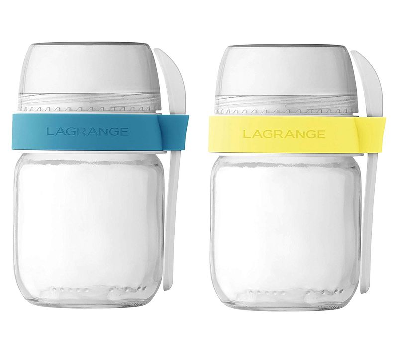 Lot De 2 Pots En Verre Pour Yaourtière - 440401