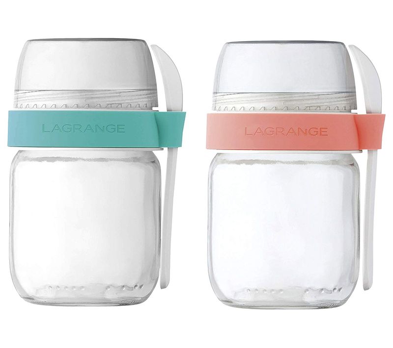 Lot De 2 Pots En Verre Pour Yaourtière - 440402