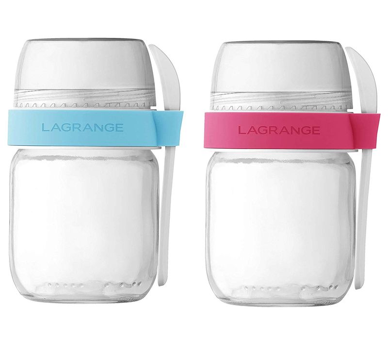 Lot De 2 Pots En Verre Pour Yaourtière - 440403